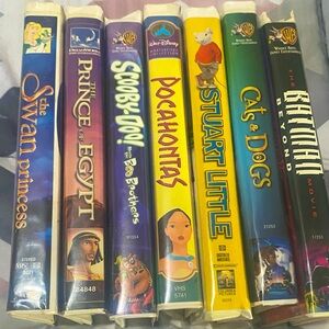 VHS MOVIES BUNDLE OF 7 FAMILY FRIENDLY HOURS OF ENTERTAINMENT GREAT CONDITION